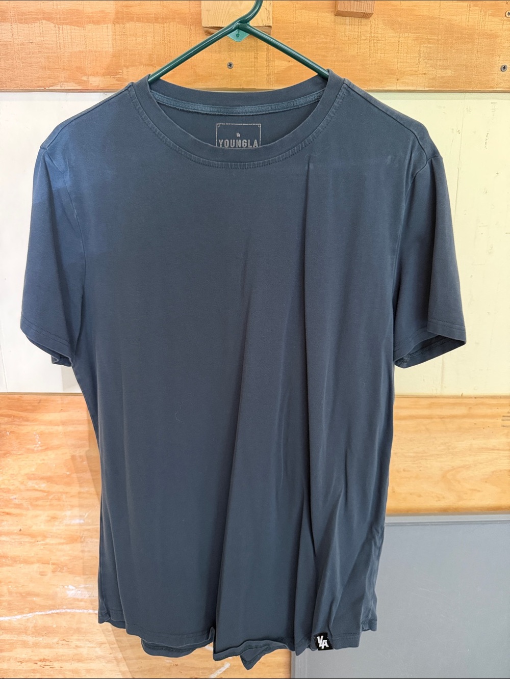 YoungLA Short Sleeve Crew T-Shirt in Charcoal Gray